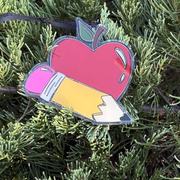 An Apple for a Teacher Acrylic Ornament