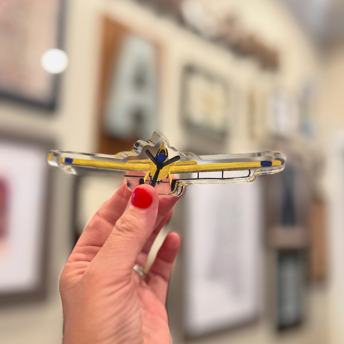 Pilot Ag Plane Gift Acrylic Art Block