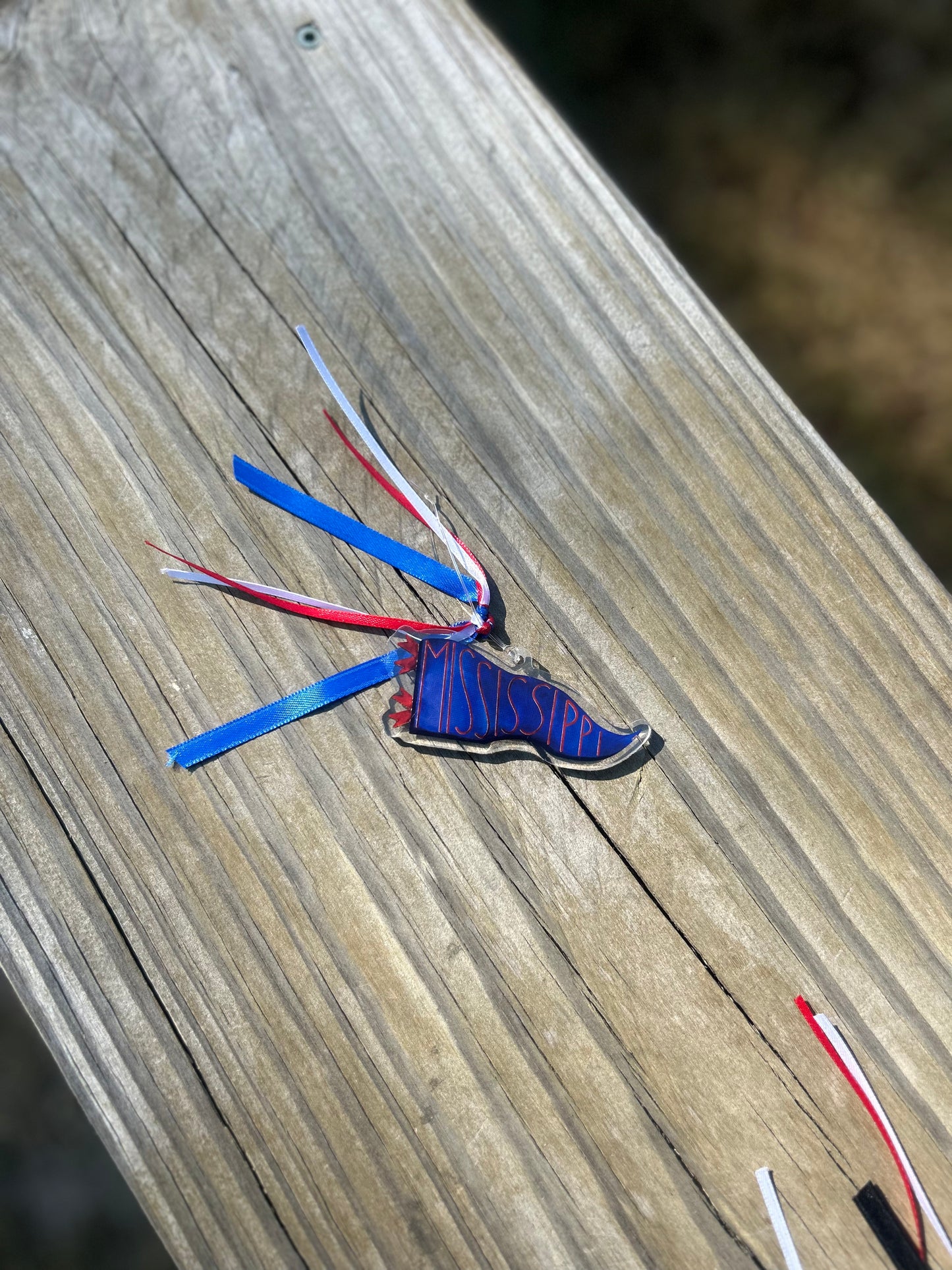 Ole Miss Mississippi Flag Ornament