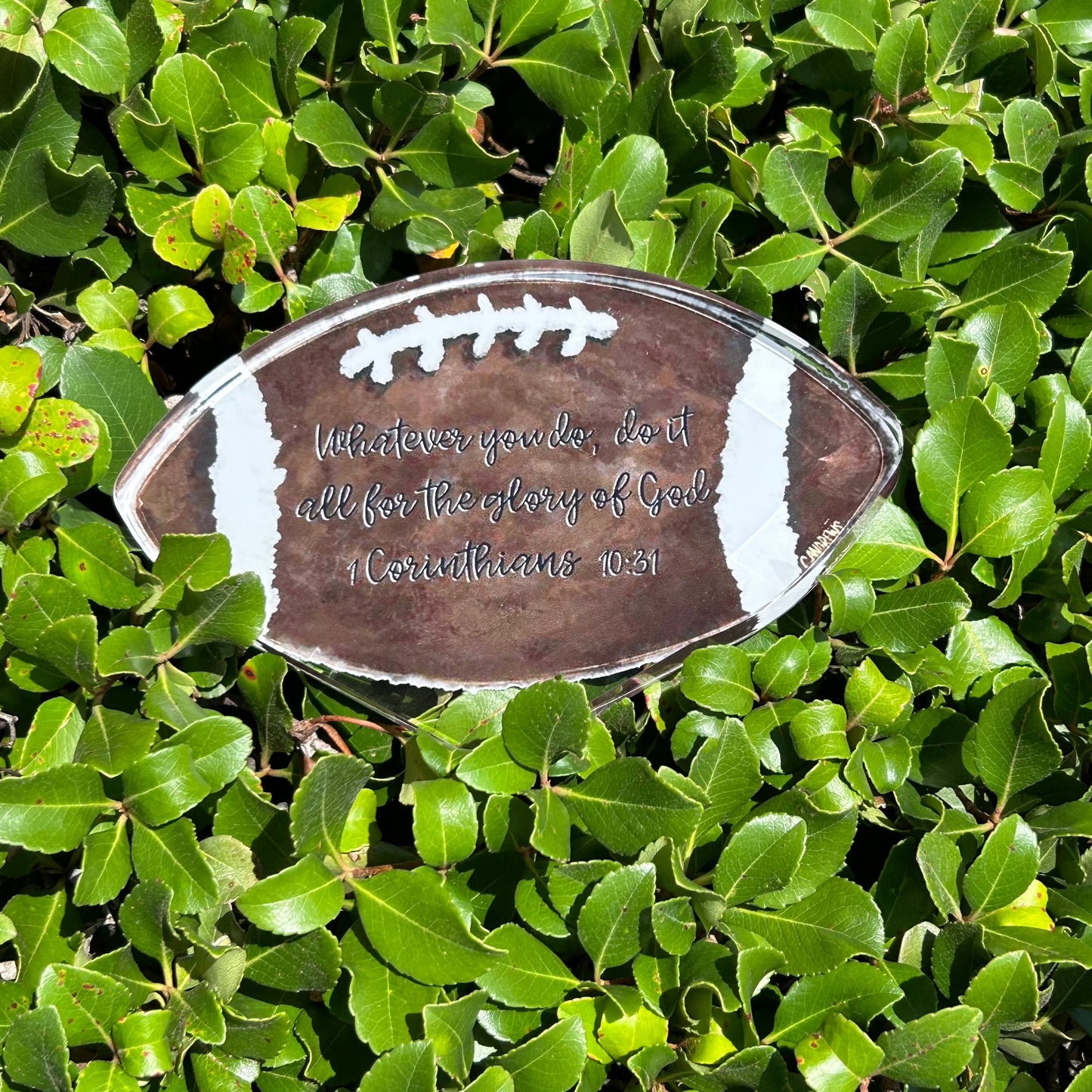 Football Acrylic Art Block