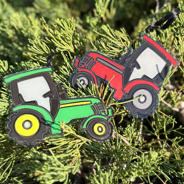 Acrylic Tractor Ornament for Little Boy