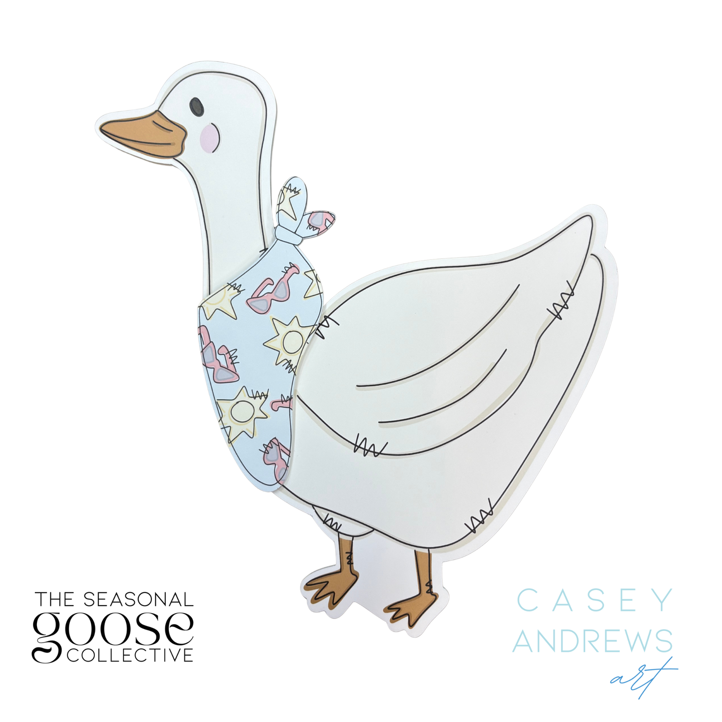 Porch Goose Door Hanger Summer Fun Scarf