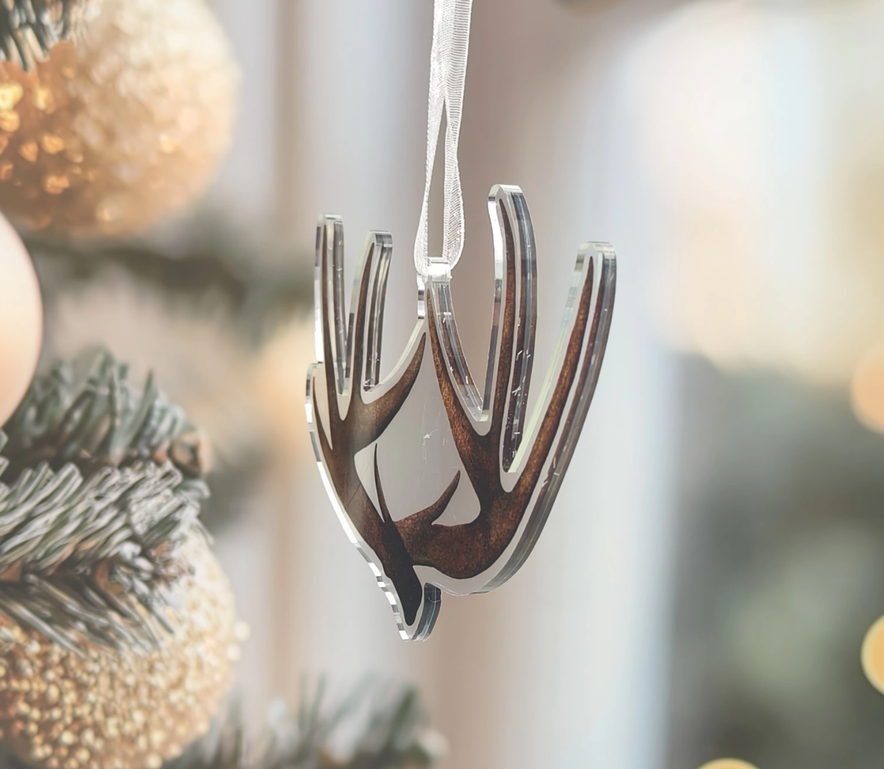 Deer Antler Shed Acrylic Ornament
