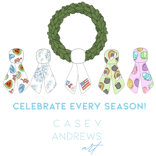 Boxwood Wreath with Seasonal Sash attachments for front door