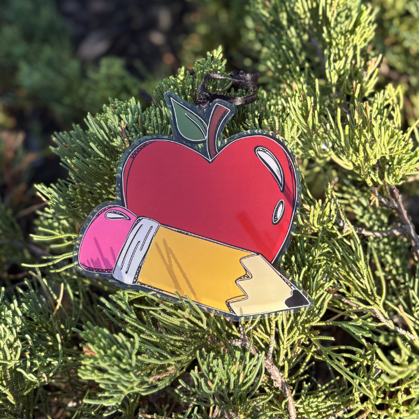 An Apple for a Teacher Acrylic Ornament