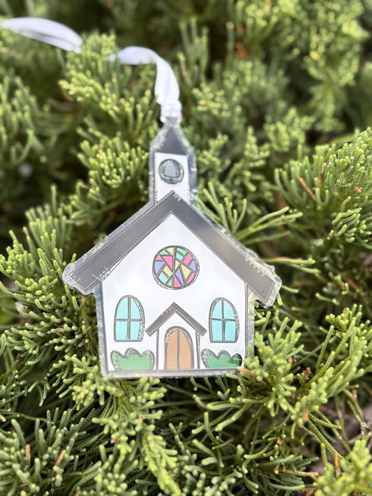 Newly Wed Church Wedding Ornament 