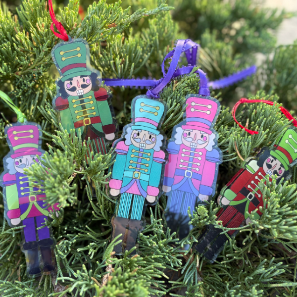 Colorful Nutcracker Green Acrylic Ornament