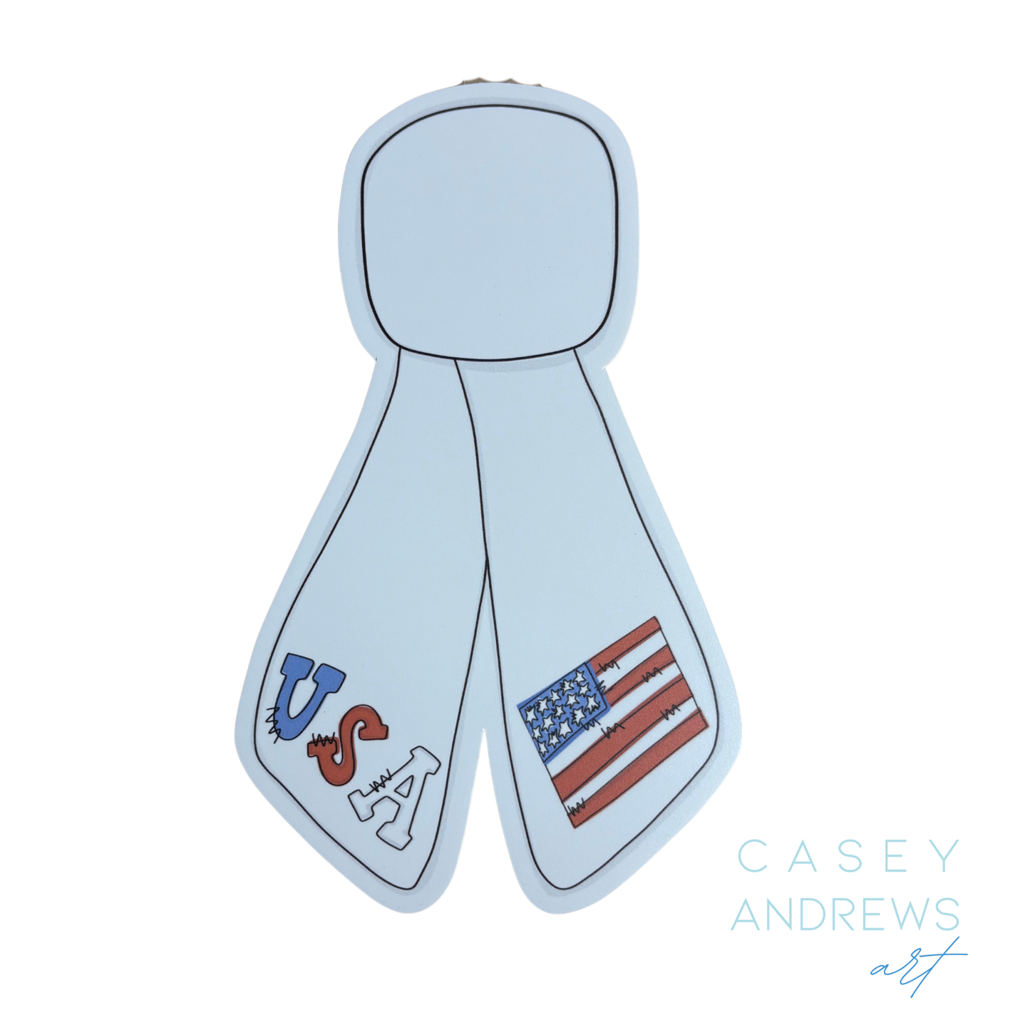 American Flag Sash for Boxwood Wreath

