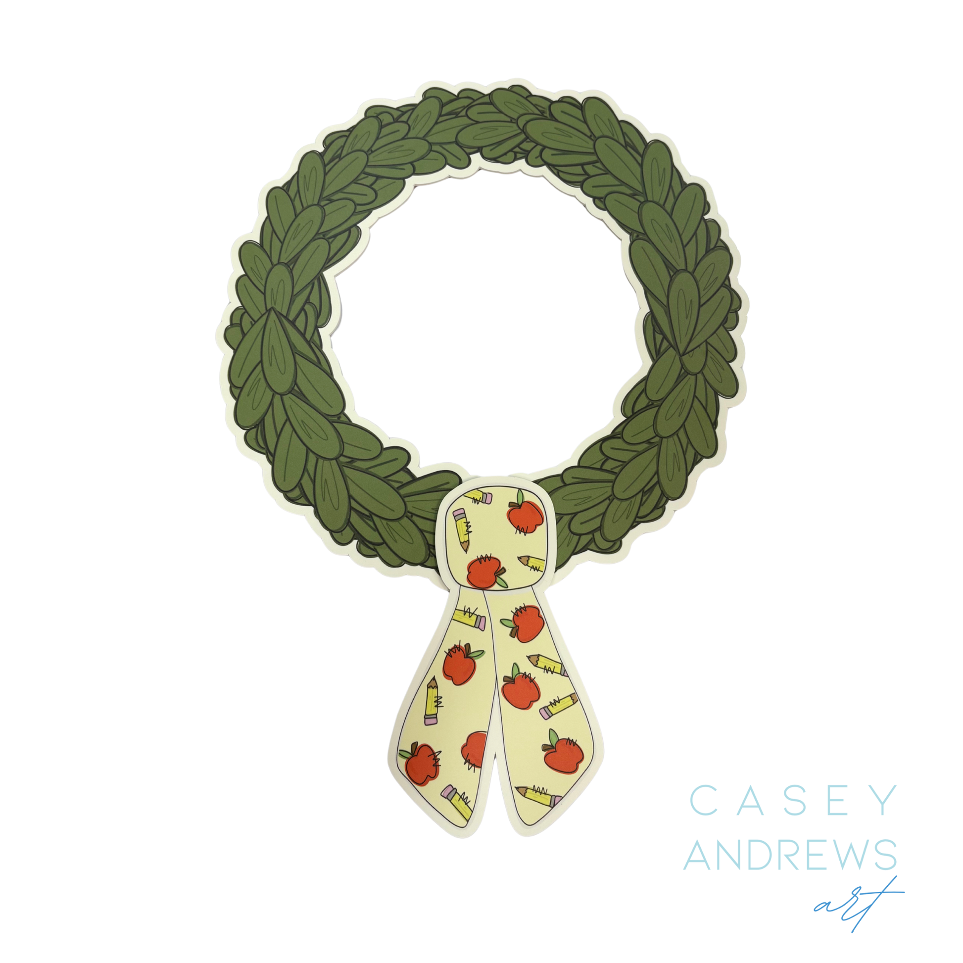 Back to School Boxwood Wreath
