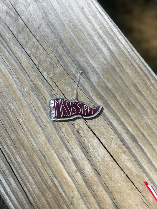 Hail State Flag Acrylic Ornament