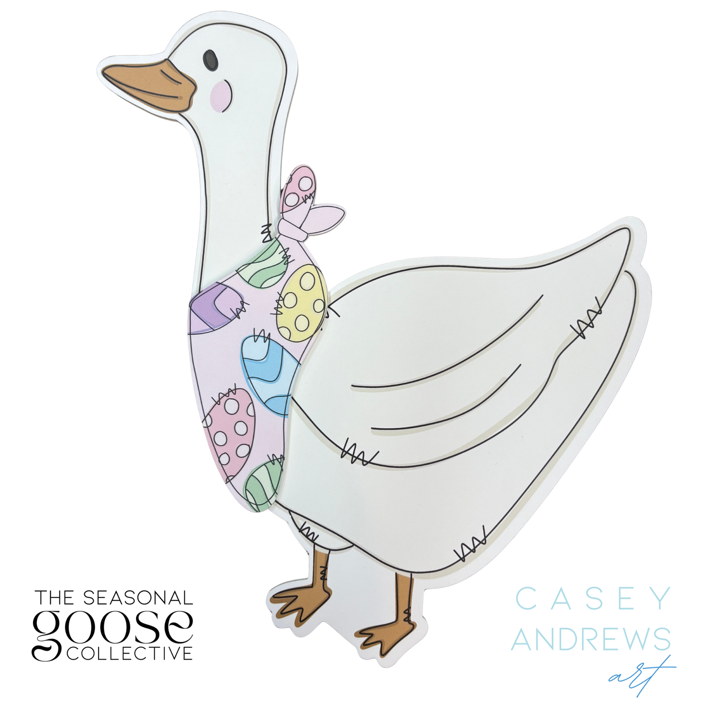 Porch Goose Door Hanger Easter Egg Scarf