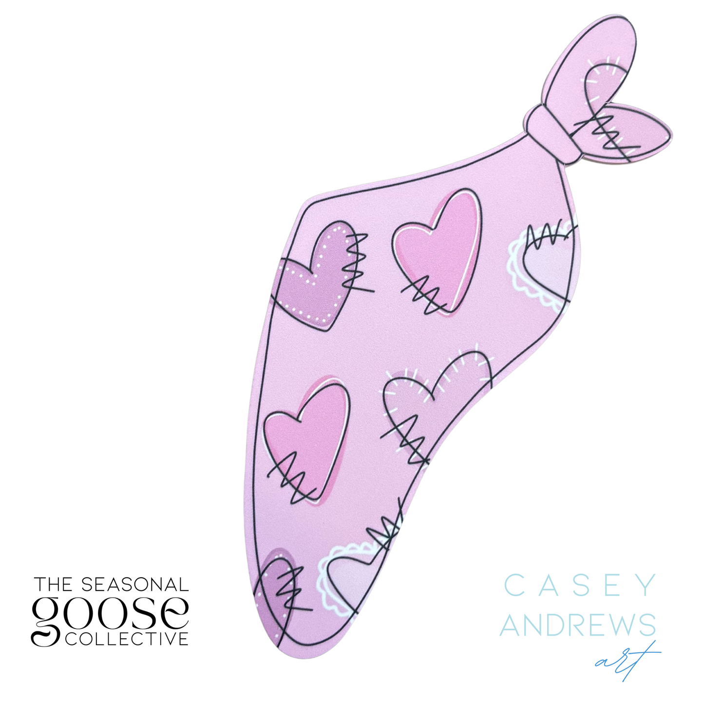 Porch Goose Door Hanger Valentine's Day Scarf