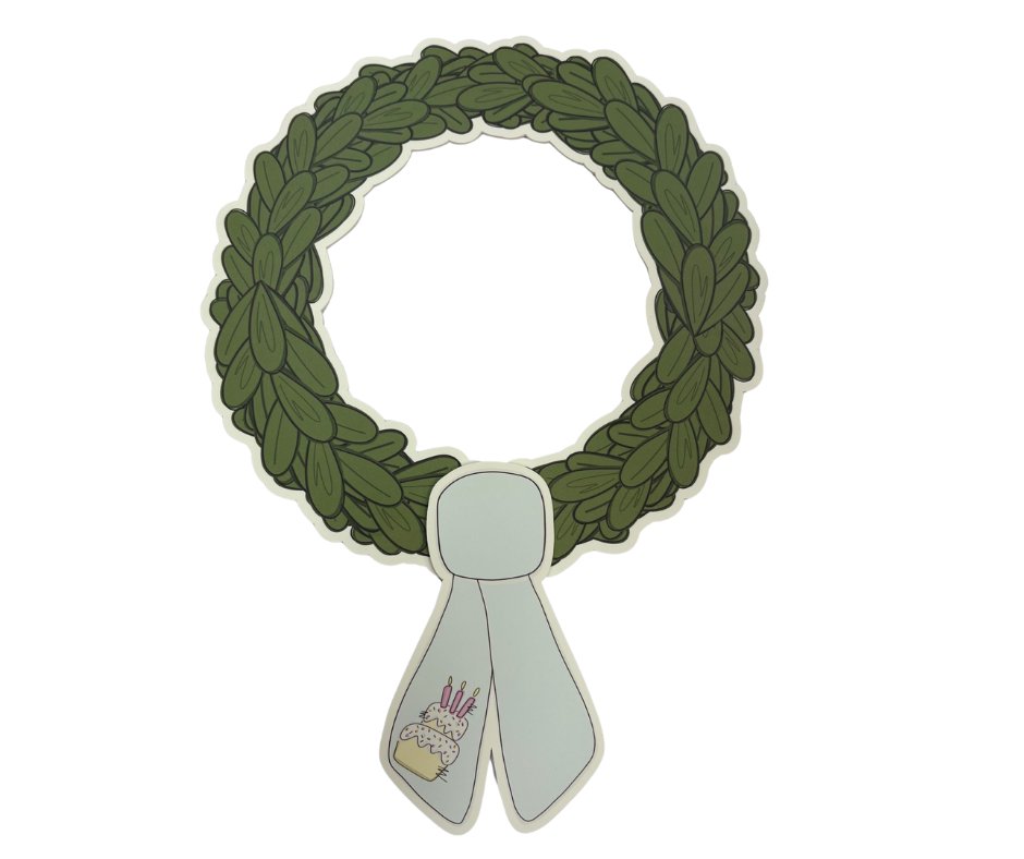 seasonal sash for boxwood wreath door hanger