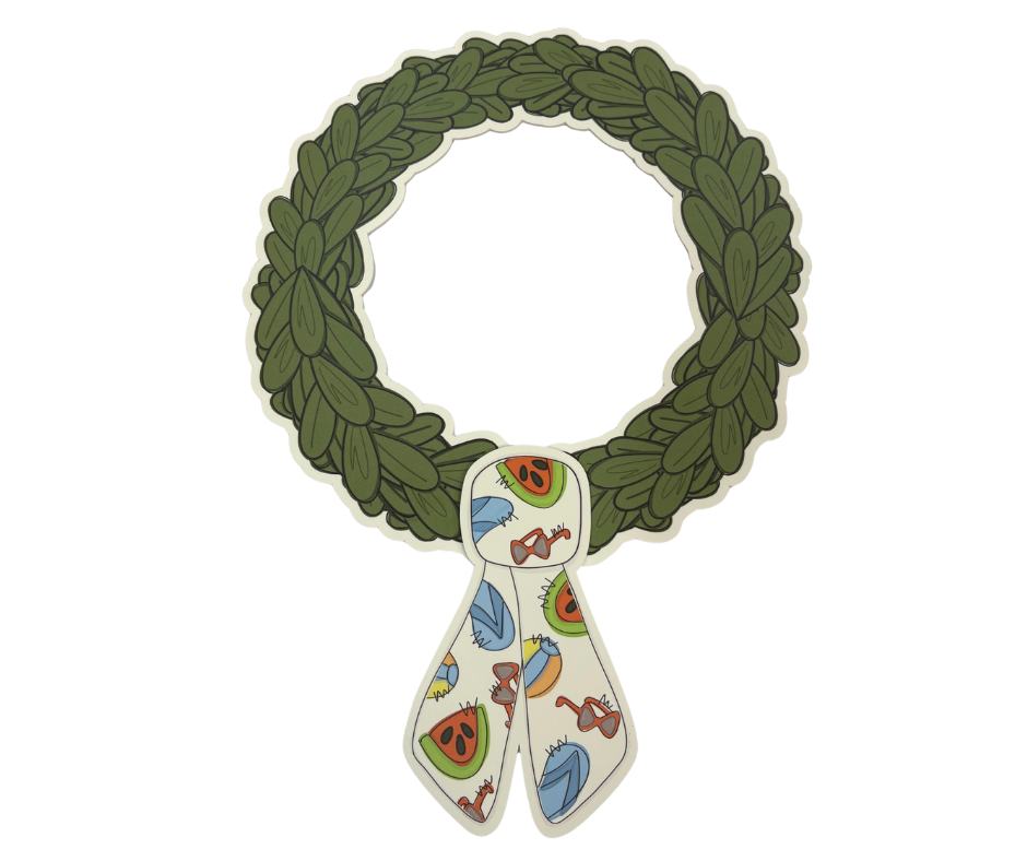 weather proof box wood wreath door hanger